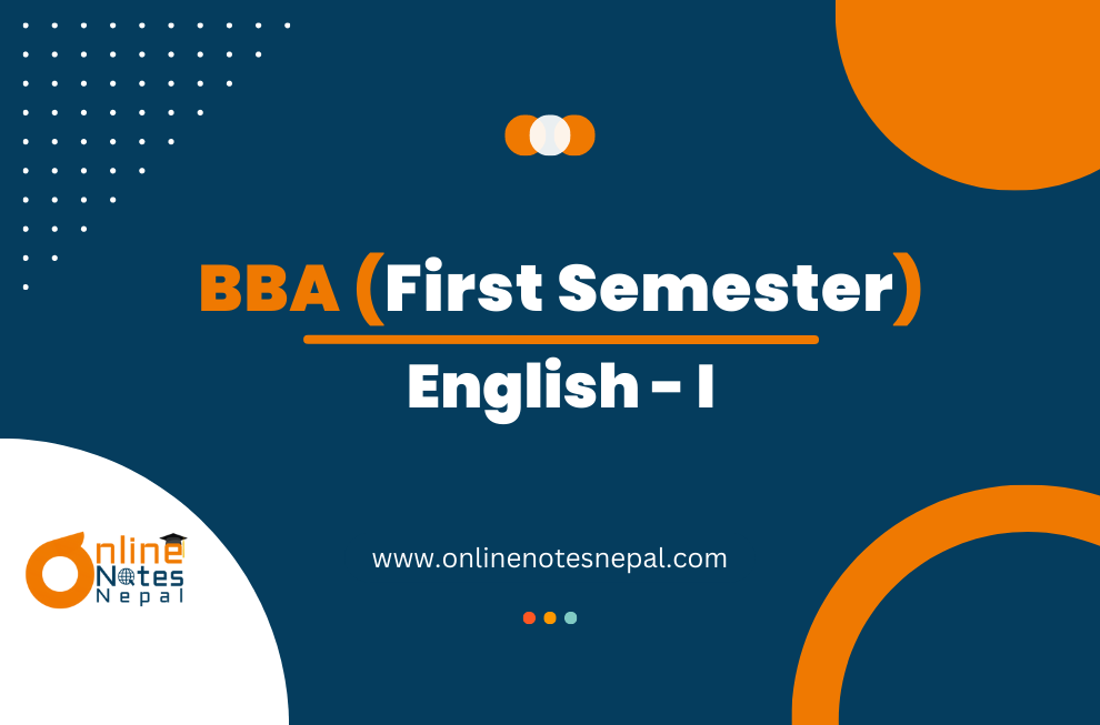 English - I - First Semester (BBA) Photo